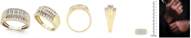 Macy's Men's Diamond Cluster Ring (1 ct. t.w.) in 10k Gold